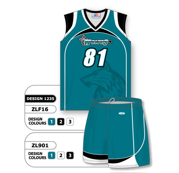 Athletic Knit Custom Sublimated Girls Sleeveless Lacrosse Uniform Set Design 1235 (ZLFS16-1235)
